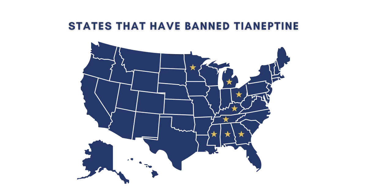 states that have banned Tianeptine